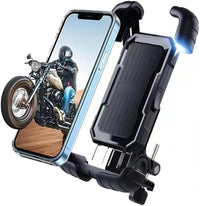 Genwer Support Téléphone Vélo Moto Porte Telephone Velo Universel Support Telephone Trotinette Electrique, Scooter, VTT avec 360° Rotation pour 3,5 à 6,5 Pouces GPS pour Smartphones Autres Appareils