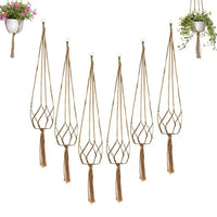 Corde de chanvre tissée à la main pour pot de fleurs de jardin créatif, filet en coton simple, mur de confrontation intérieur et extérieur, 1PC